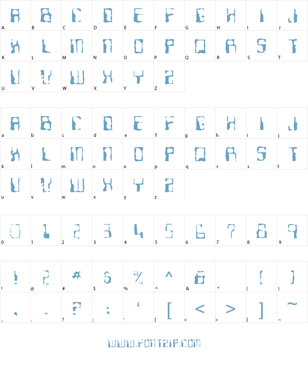 Ninteen 77 Font Character